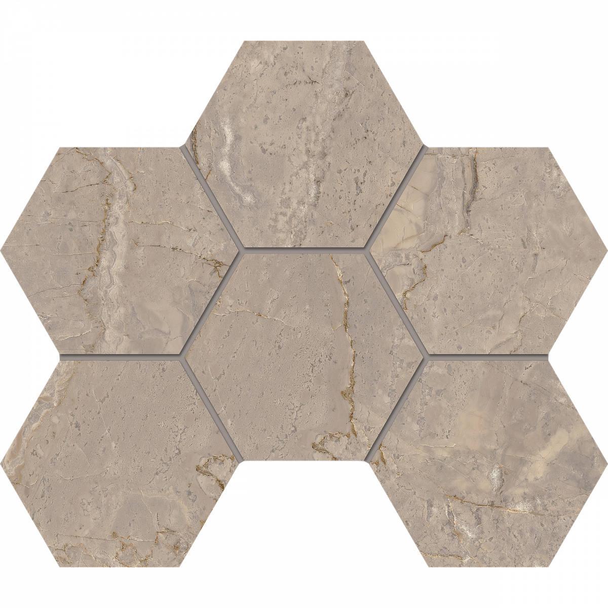 Мозаика BR02 Hexagon 25x28,5 полир.