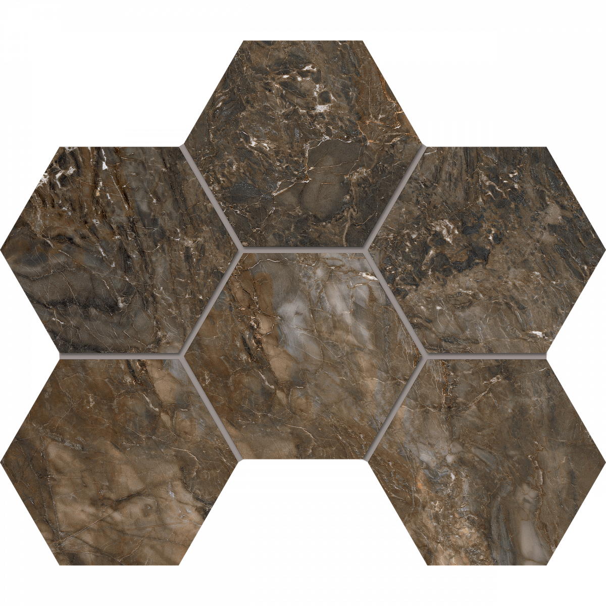 Мозаика BR04 Hexagon 25x28,5 непол.